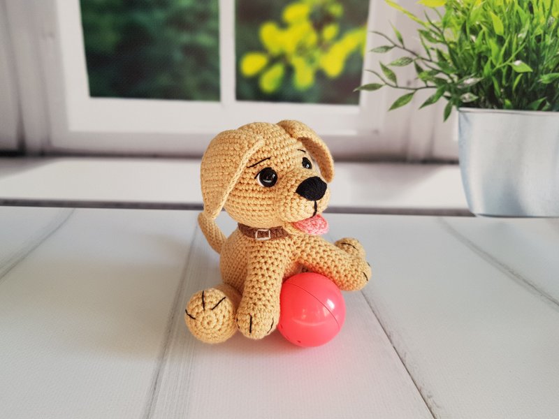Dog crochet pattern Labrador Retriever, Amigurumi Dog Pattern Golden Retriever - 編織/刺繡/羊毛氈/縫紉 - 其他材質 