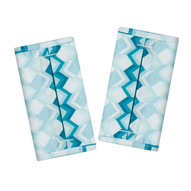 Baby Carrier AIR+ Teething Pads - Blue Building Blocks - ผ้ากันเปื้อน - ผ้าฝ้าย/ผ้าลินิน สีน้ำเงิน