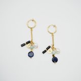 天然石イヤリング -   -  [OK]をエジプトサンウラピスラズリは、&amp;lt;クリップオンを変更することがあり&amp;gt;