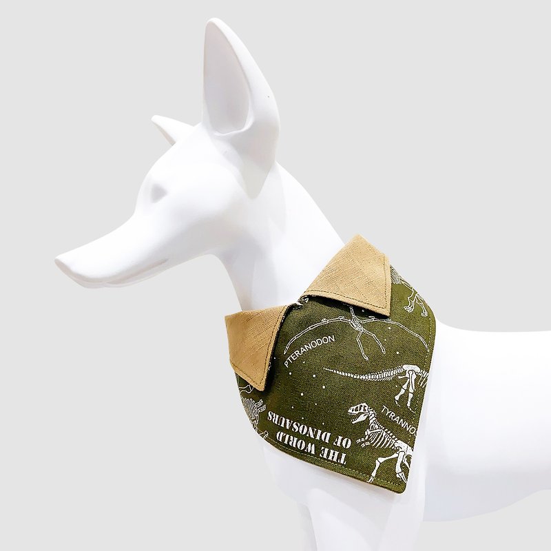 Dog and Cat Scarf-Archaeological Cavalry Military Green - Clothing & Accessories - Cotton & Hemp Multicolor