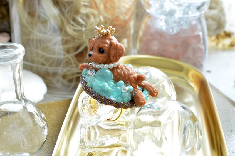 Brown Lady Bubble Bath Ring Poodle POODLE BUBBLE BATH Little Prince Little Princess - General Rings - Plastic Brown