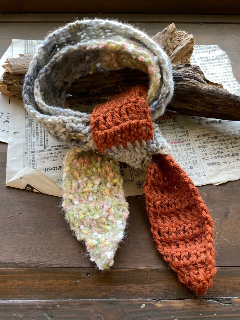 小圍巾 / 金桔檸檬 - 圍巾/披肩 - 羊毛 橘色