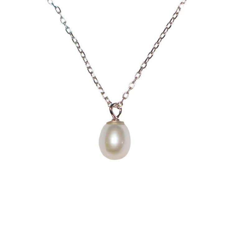 Classic One Pearl Necklace - สร้อยคอ - ไข่มุก 