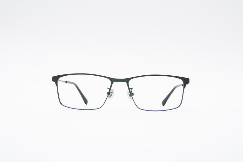 商務方框眼鏡│加拿大設計師-【專利設計雪花漆】 - 眼鏡/眼鏡框 - 不鏽鋼 黑色