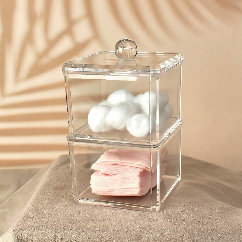 Clear Acrylic Square Stackable Storage Box - Storage - Acrylic Transparent