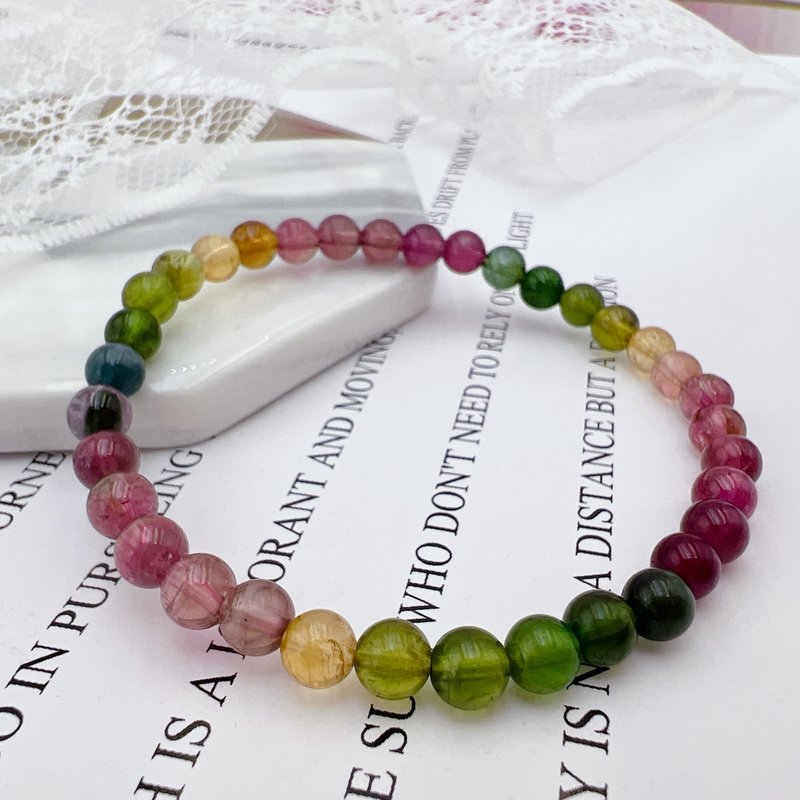 Tourmaline | Colored Tourmaline | Natural Crystal Ore - Bracelets - Crystal 