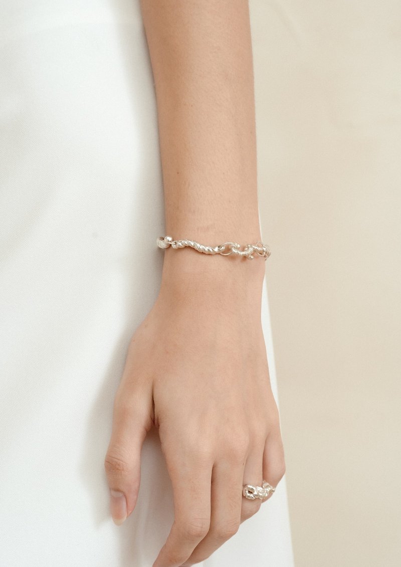 TB02-Twisted Braided Bracelet - Bracelets - Sterling Silver 