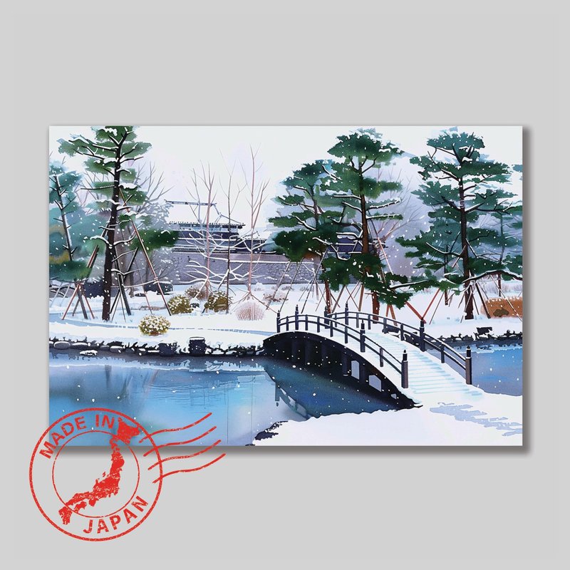Japanese Scenic Postcard – Kanazawa Castle | Gifting & Decor - การ์ด/โปสการ์ด - กระดาษ 