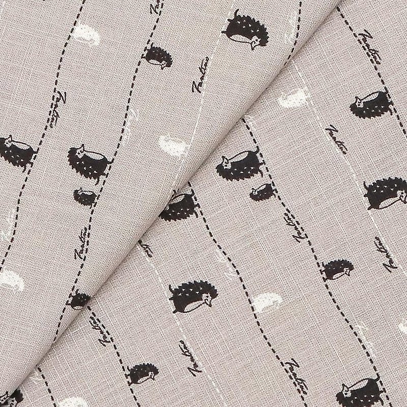 棉麻透氣布料－漫步一線間－月球灰 - 編織/刺繡/羊毛氈/縫紉 - 棉．麻 灰色