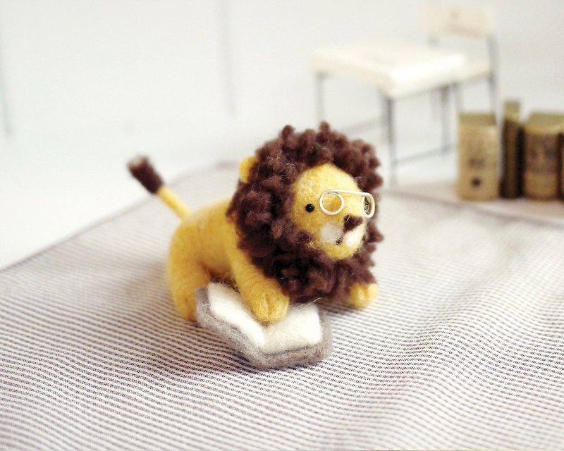 Leyang・HotFun Wool Felt Material Pack-Lion Lane - 編み物/刺繍/羊毛フェルト/裁縫 - ウール ブラウン