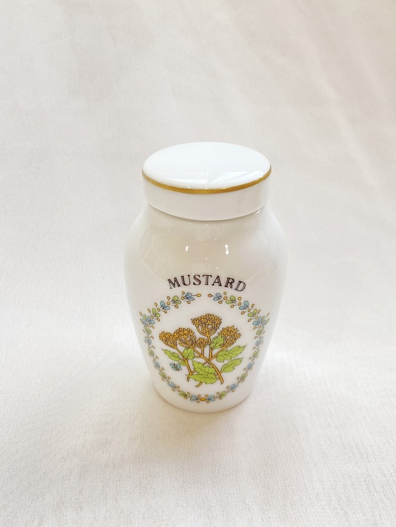 【好日戀物】 英國vintage jager blau 精美香料罐瓷器廚房小物MU - 居家收納/收納盒/儲物盒 - 瓷 白色