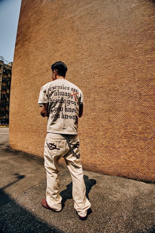 .67ARROW .67ARROW CITY COWBOii FLARE JEANS WHITE 靴型牛仔褲 米白丹寧