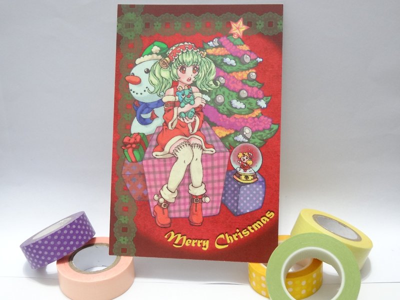 Christmas Girl  postcard - Cards & Postcards - Paper Red