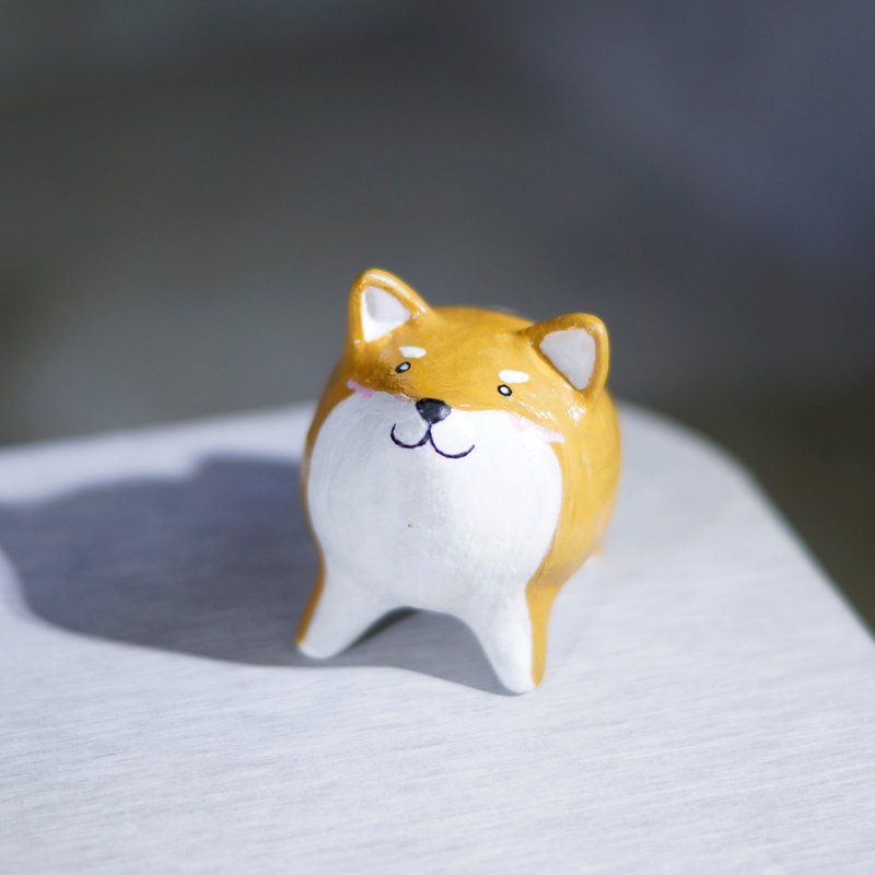 手捏陶偶-柴犬 - 擺飾/家飾品 - 陶 多色