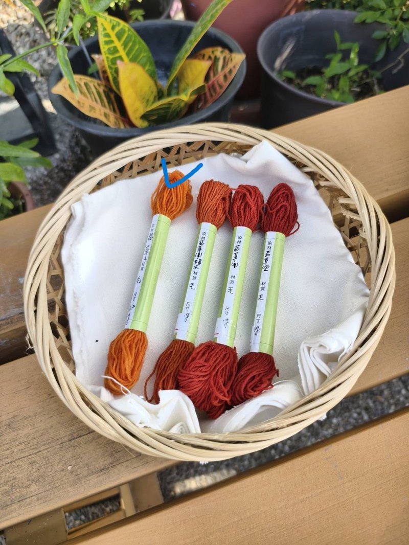 Madder Root Wool Single-Strand Embroidery Thread (1) - เย็บปัก/ถักทอ/ใยขนแกะ - ขนแกะ 