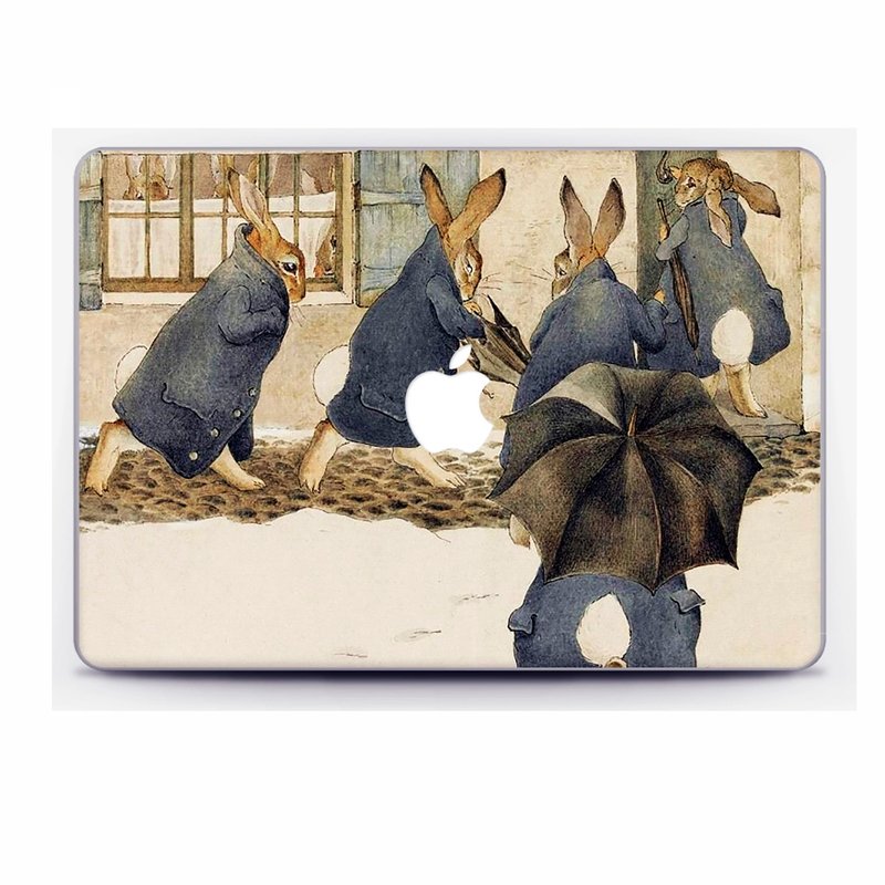 The Rabbits MacBook case MacBook Air cover MacBook Pro Retina MacBook M1 2308 - เคสแท็บเล็ต - พลาสติก สีเขียว