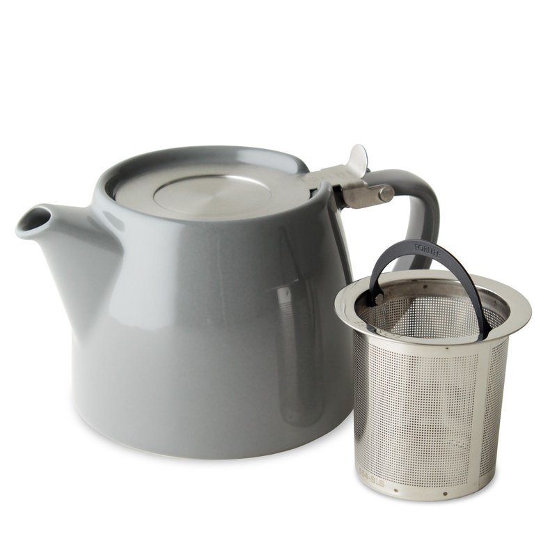 [Holiday Gift] American FORLIFE Tree Stump Teapot - Gray - Teapots & Teacups - Porcelain Gray