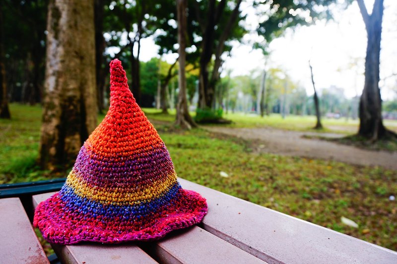 Handmade crochet Yarn Hat | Fairy - หมวก - วัสดุอื่นๆ สีแดง