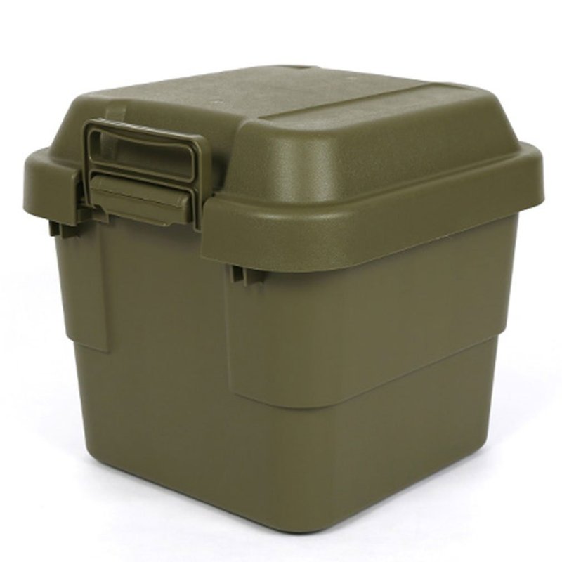 日本 TRUNK CARGO 多功能耐重收納箱 30L 軍綠色 - 收納箱/收納用品 - 塑膠 綠色