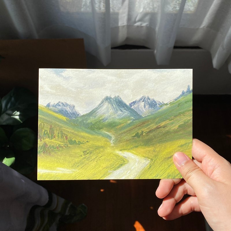 Little Mountain Road - Art print 5x7 - Cards & Postcards - Paper Green