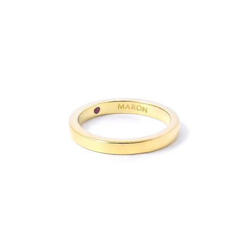 MARON Jewelry Narrow Love Band Ring (Gold)