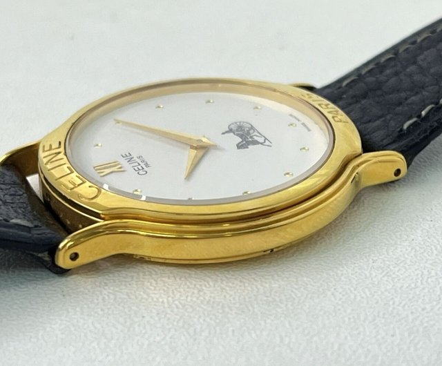 廃盤アンティークバッグ中古セリーヌキャリッジブラックゴールド