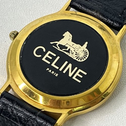 【超希少】CELINE Vintage gold bracelet　銀座店限定 CELINE Logo Charm Bracelet Gold Vintage idkj6v – VintageShop