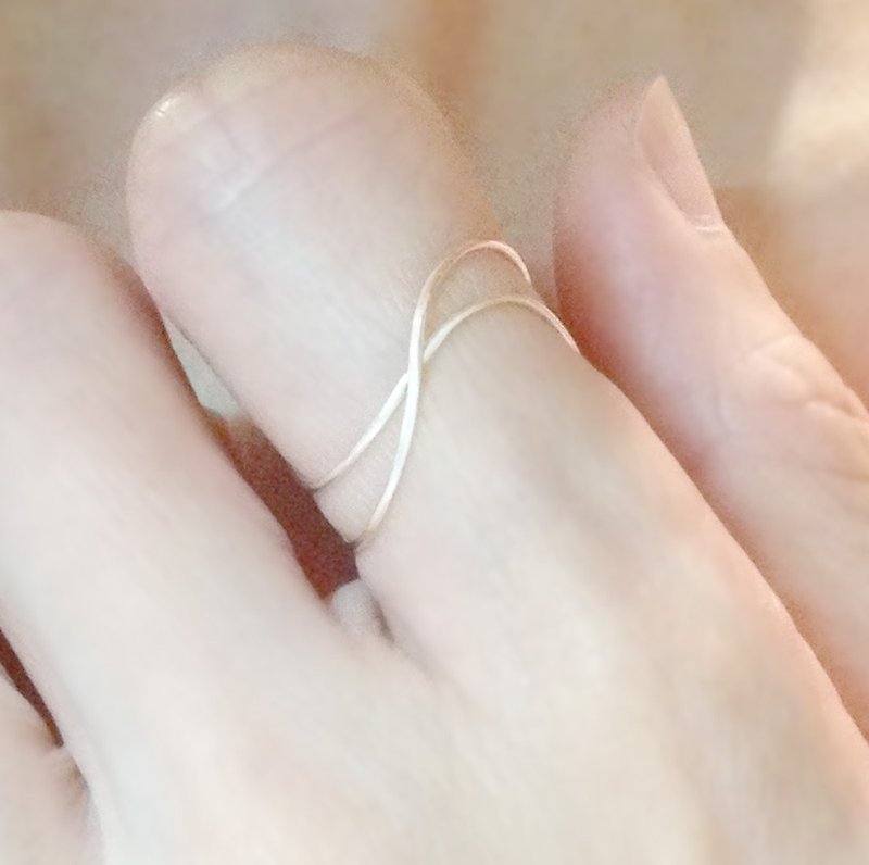 交會的雙曲線純銀戒指 - 戒指 - 其他金屬 銀色