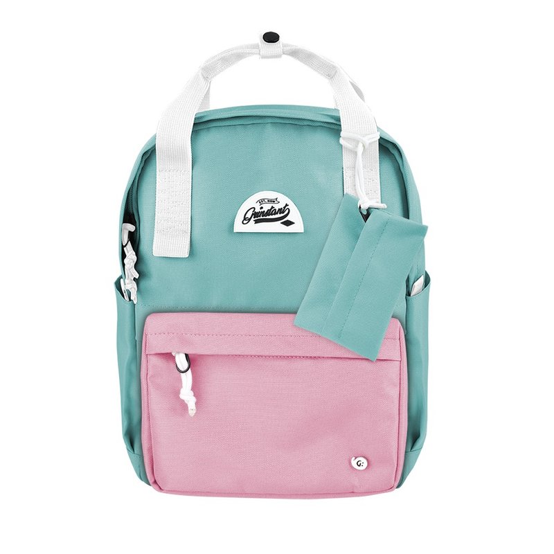 Grinstant mix and match detachable 13-inch backpack-Dream Series (light blue with pink) - กระเป๋าเป้สะพายหลัง - เส้นใยสังเคราะห์ 