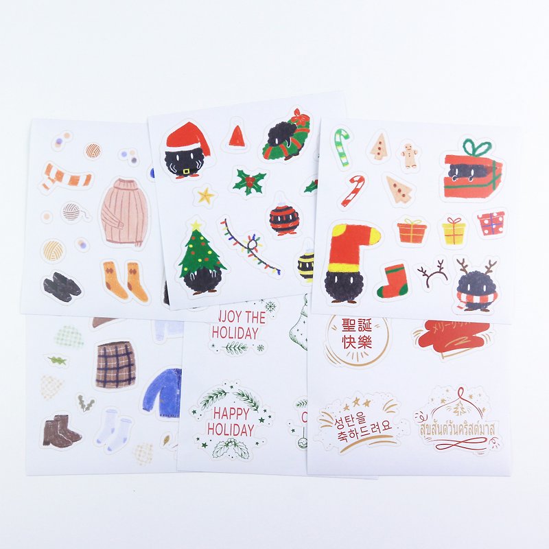 [Winter Story] Molded stickers by chun - Stickers - Paper Black