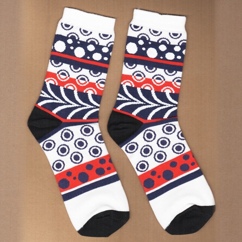 [Series] beads totem - wisdom stockings - Socks - Cotton & Hemp White
