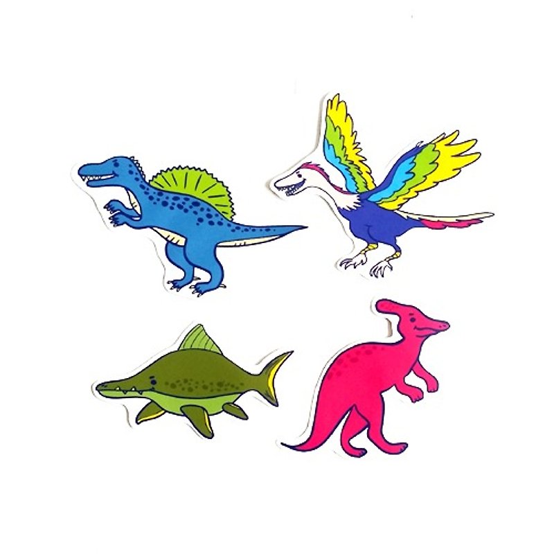 1212 design fun funny stickers waterproof stickers everywhere - Jurassic Park combinations 3.0 - สติกเกอร์ - วัสดุกันนำ้ หลากหลายสี