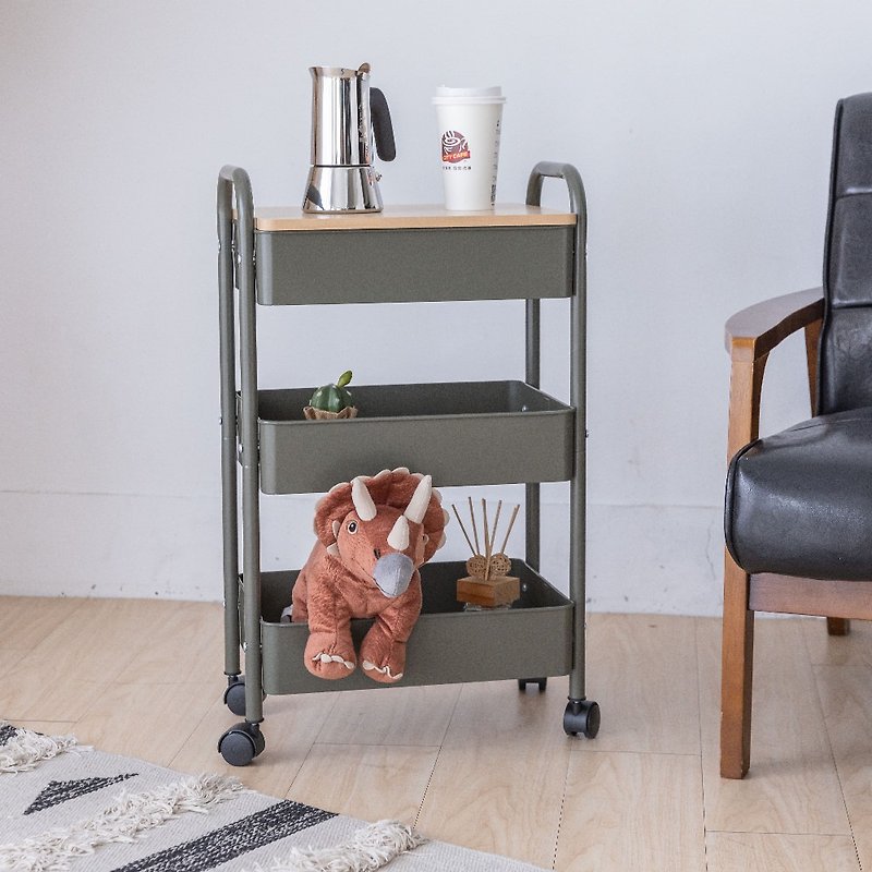 Orle three-layer net cart, multi-color optional storage cart, document cart, hairdressing cart, storage rack, storage cart - Other Furniture - Other Metals 