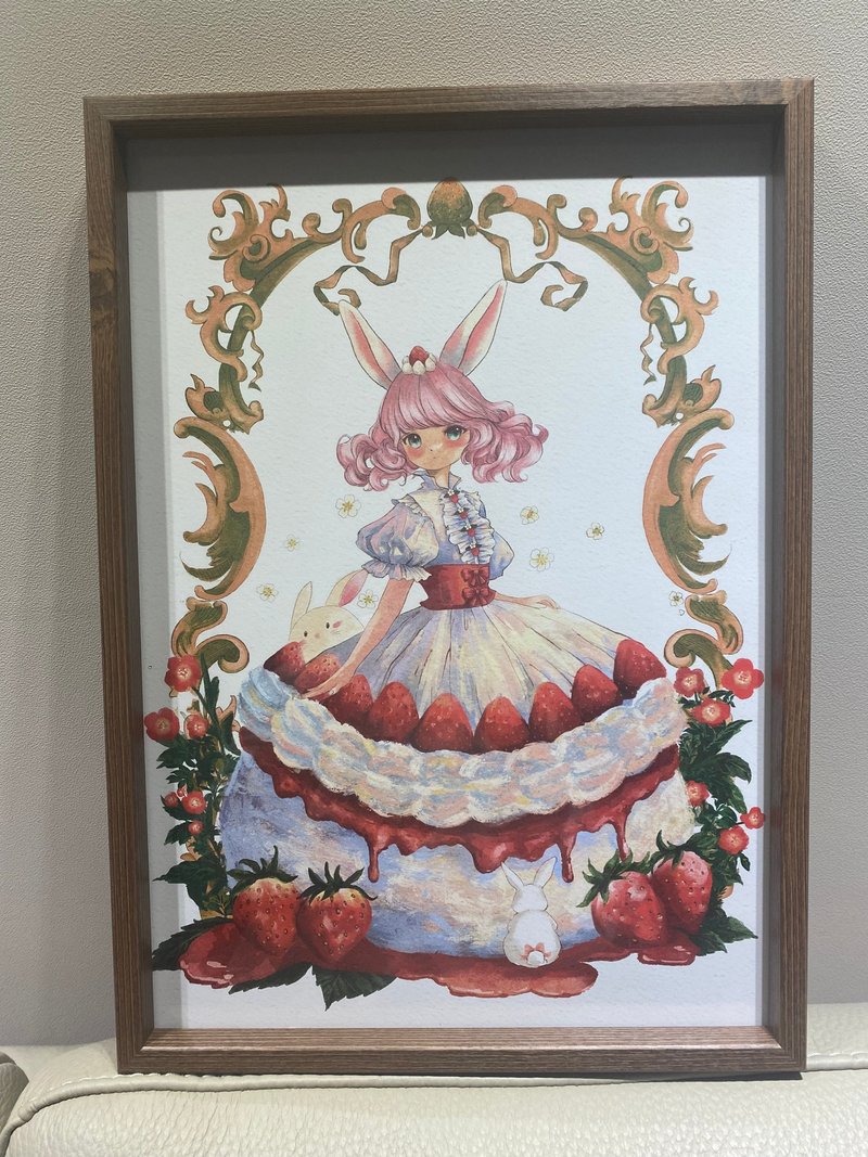 Strawberry short cake A3 poster - 海報/掛畫/掛布 - 紙 