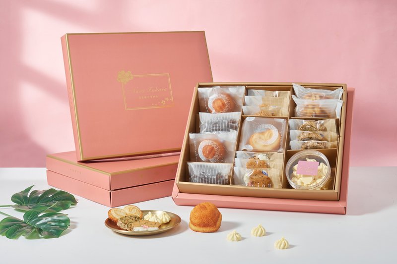 [Mid-Autumn Festival Gift Box] Handmade Biscuit and Fruit Gift Box - คุกกี้ - วัสดุอื่นๆ สีแดง