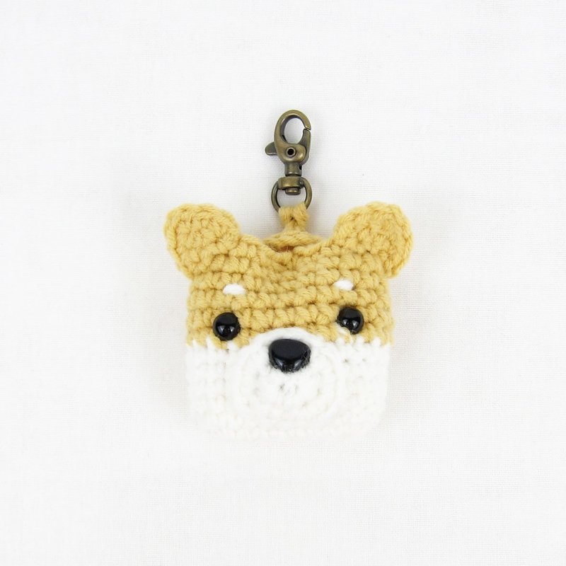 Shiba Inu shaped sachet/diffuser bag - ปลอกคอ - ไฟเบอร์อื่นๆ สีกากี