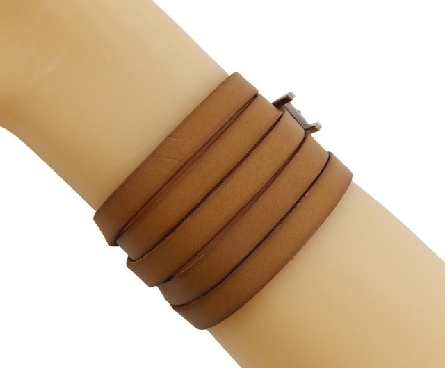 HERMES アピ レザー ブレスレット 茶系 HERMES エルメス アピ1 レザー ブレスレット ブラウン/SV