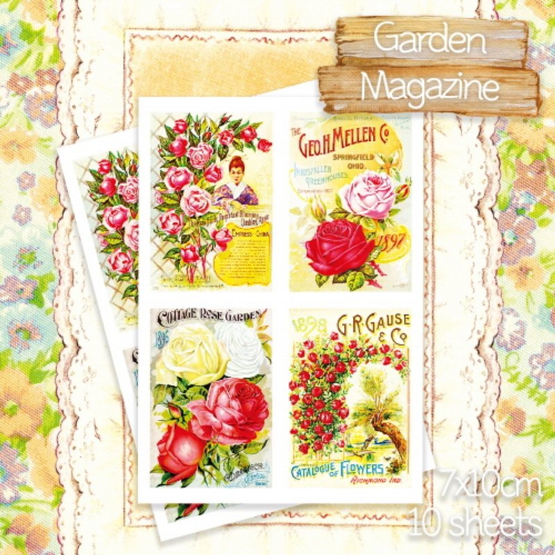 Garden Magazine Sticker (honne market) - 貼紙 - 紙 多色