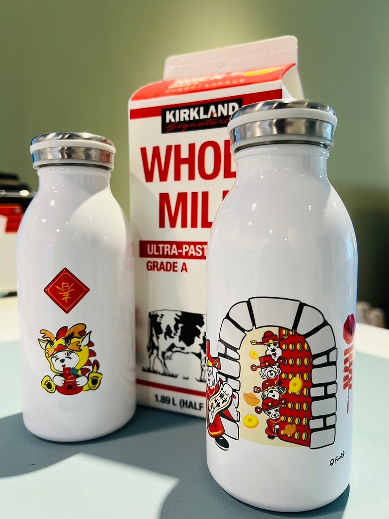 Q Family-節慶-牛奶罐保溫瓶 - 保溫瓶/保溫杯 - 不鏽鋼 白色