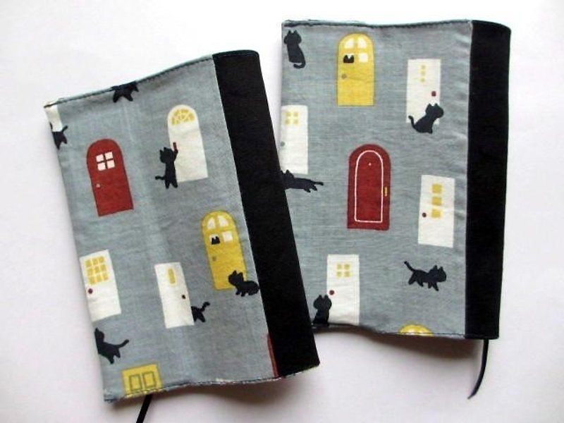 Temporary book cover * Door and cat - สมุดบันทึก/สมุดปฏิทิน - ผ้าฝ้าย/ผ้าลินิน 