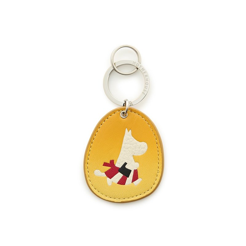 嚕嚕米媽媽 Moomin Mama 鑰匙圈 - 鑰匙圈/鑰匙包 - 真皮 黃色