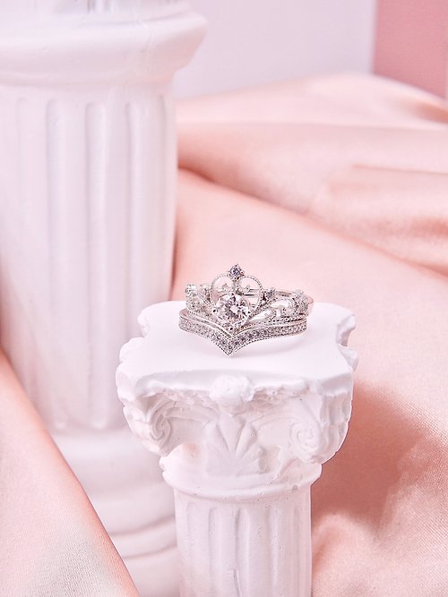 Lafit 公主皇冠 — 仙氣系 灰姑娘的變身皇冠戒指 女生儀式感禮物