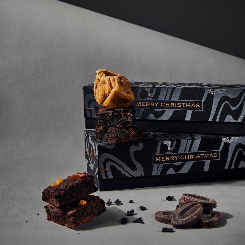 TEA IN BED x 陸夏 聯名  Candle Dessert Box | 聖誕禮盒黑款 - 蛋糕/甜點 - 新鮮食材 黑色
