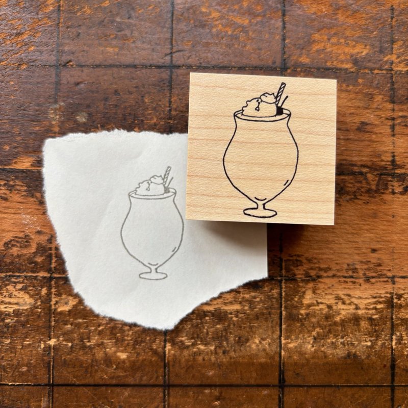 お一人様１個【オンライン限定/数量限定】spicaの庭・muuちゃんのはんこ/ メロンソーダ - 印章/印台 - 橡膠 卡其色