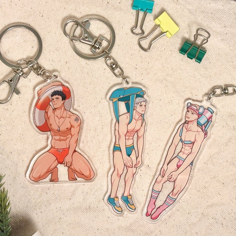 男孩壓克力鑰匙圈 - 鑰匙圈/鑰匙包 - 壓克力 