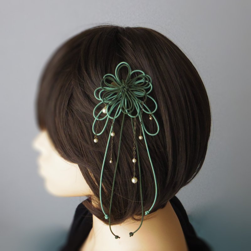 Small hair comb, Rei, Reha - Hair Accessories - Polyester Green