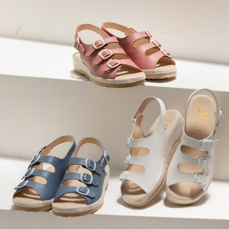 Yangsen Life | Double-strap leather functional sandals-2 colors - รองเท้ารัดส้น - หนังแท้ หลากหลายสี