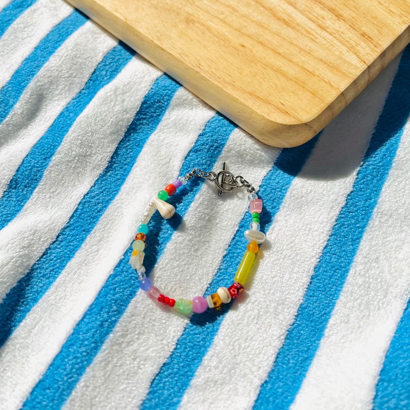 Bracelet Sassy Rhapsody • Handmade Bracelet Bohemian Style Colorful Boho Chic - 手鍊/手環 - 不鏽鋼 多色
