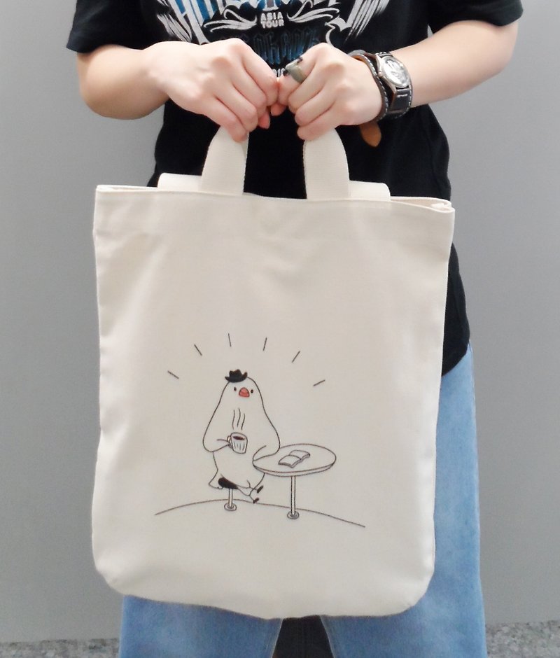 Java sparrow tote bag - BUNNNKO CAFE - กระเป๋าแมสเซนเจอร์ - ผ้าฝ้าย/ผ้าลินิน หลากหลายสี