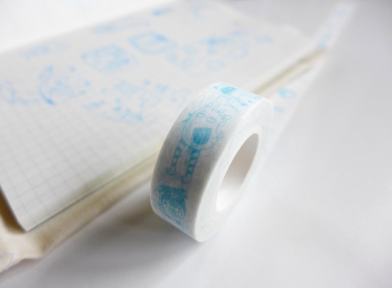 Mao Planet of the child and monster - paper tape [Monster] - Washi Tape - Paper White